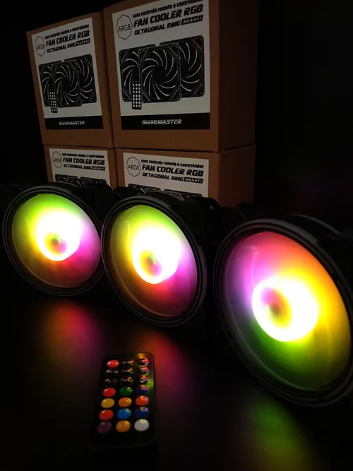 Kit 3 Fans RGB Com Controladora AKAAE1